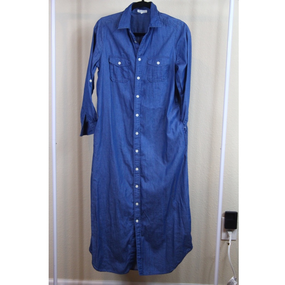 Denim long dress